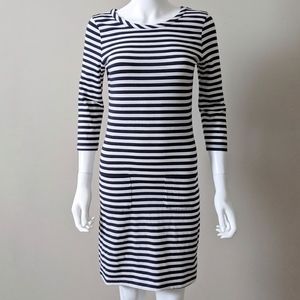 Striped Navy T-shirt Dress with Pockets
